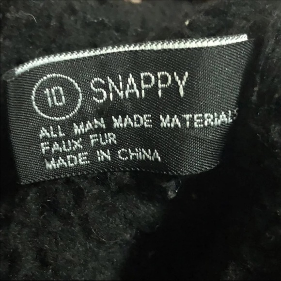 Snappy Weather Proof Boots Size 10 Women’s Pull‎ On Faux Fur Black - Picture 8 of 9